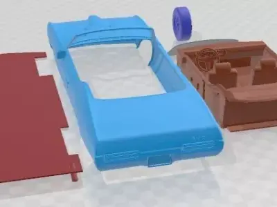 Pontiac GTO 1969 Convertible Printable Car 3D print model