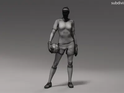  Female Goalkeeper Animated HQ Standard License 