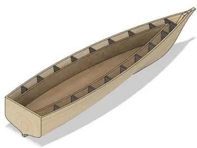 GEMI-BOATH-YAT boat made of wood Low-poly 3D model