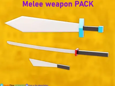 Melee weapon pack Free low-poly 3D model purchase