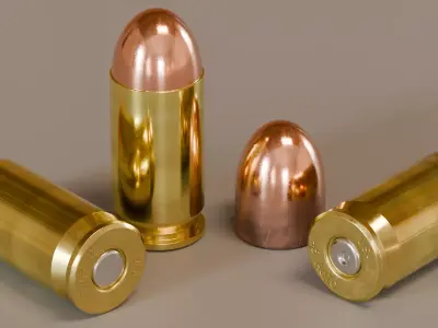 45 ACP aka 45 Auto Bullet Cartridge 3D model