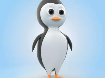 Penguin cartoon 3D model