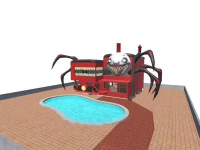 choo choo charles home  Low-poly 3D model
