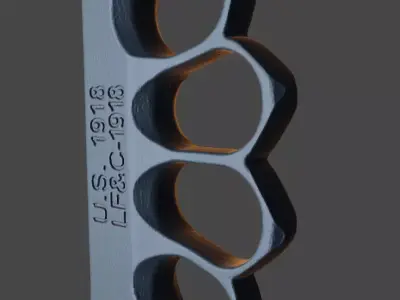Brass knuckle US 1918  3D model