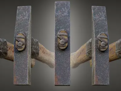 Old hammer Low-poly 3D model shop