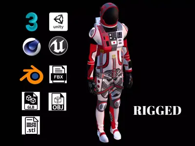 Astronaut Spacesuit Japan 3D model