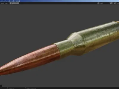 Bullet and Box - Barrett Low-poly 3D model