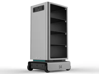 Generic Delivery Robot 01 3 Trays 3D model