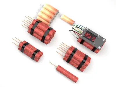 Dynamites Set 3D model