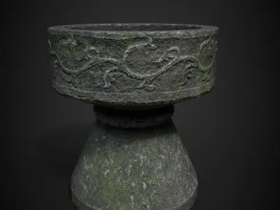 ANCIENT POT LOWPOLY GAME ASSET Low-poly 3D model