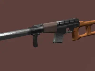 VSS Vintorez LowPoly Textured 3D model