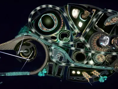  Realistic Future City 1 Day and Night Collection 