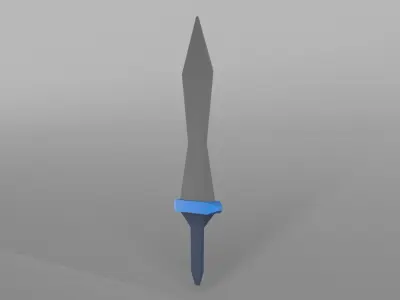 Lowpoly Sword 010 Low-poly 3D model