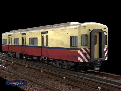 Toshiba Series 3800 EMU Train Low-poly 3D model