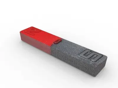 Bar Magnet 3D model