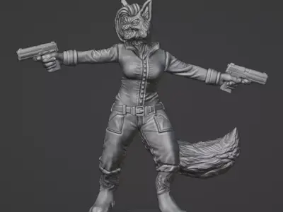 PAWS AND GUNS  3D print model
