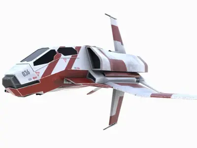 Space Fighter Low-poly 3D model buy