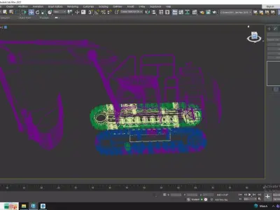Excavator Construction EC220E Low-poly 3D model