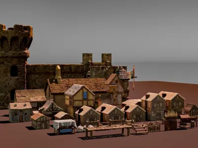 Medieval Asset Pack Low-poly 3D model