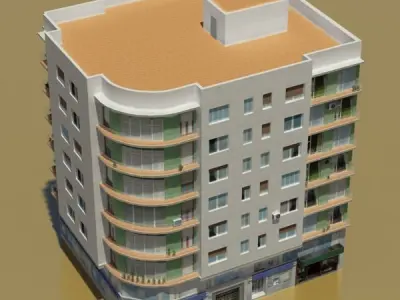 Building apartment - apartment 3D model