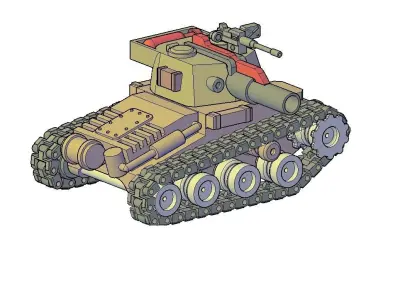 OLD TANK SHOT 3D print model