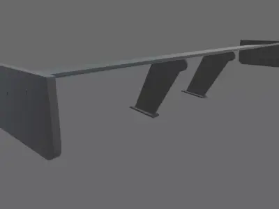 Car Spoiler 023 Low-poly 3D model