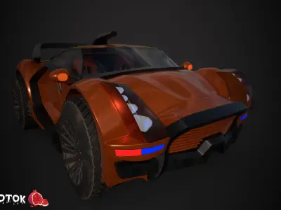 Vehicle car Low-poly 3D model