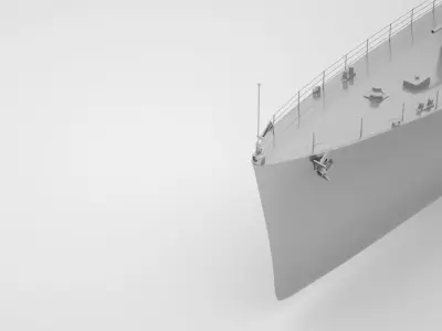  USS Hoel DD-533 - Fletcher Class Destroyer  3D model