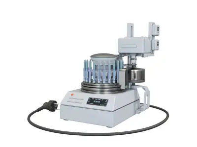 Automated Insulin Pen Testing Station with Vertical Rotary Table Low-poly 3D model