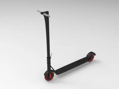 Scooter with wheels Low-poly 3D model