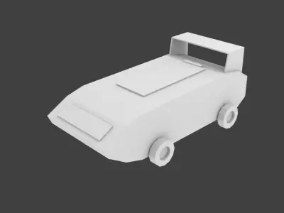 Curve Car Free Toy Free low-poly 3D model