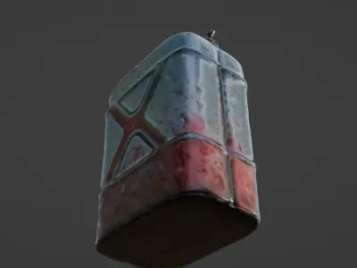 Gasoline Gas Can Red- PBR Textures Low-poly 3D model