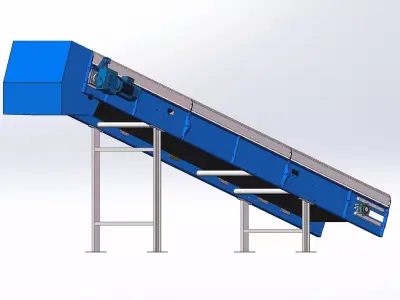 Transportadores Industriais Perfis Metalicos Modelos Cad 3d 3D model