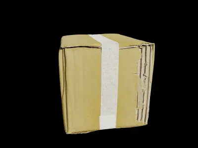 Anydrafts Paper box 01 Low-poly 3D model