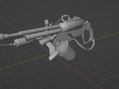 Gun flame thrower Farcry Game Free 3D model