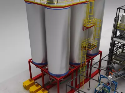 chemical plant 3D model purchase