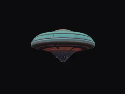 UFO - Simple Rigid for use in Games AR Tv Film and More Low-poly 3D model