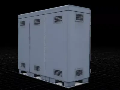 Industrial Electrical Control Box Game Environment Prop Low-poly 3D model