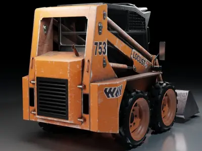 Tractor Machine Locust Loader 2024 Low-poly 3D model