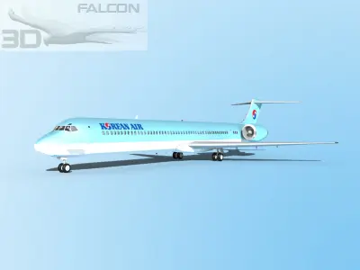 Falcon3D MD-80 Korean Air 3D model