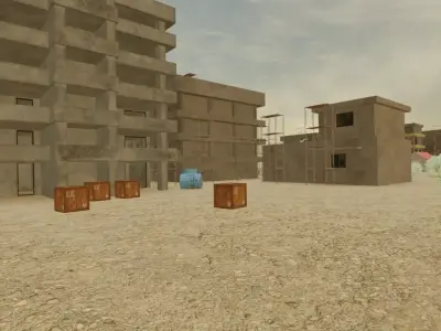 Construction Site Overview 3D model