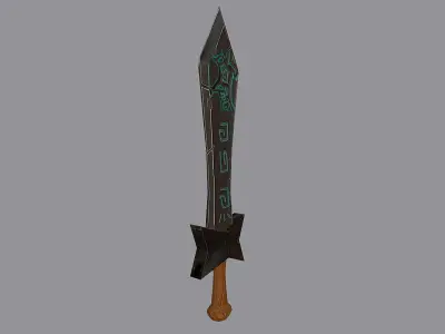Devil Sword - PBR Low-poly 3D model