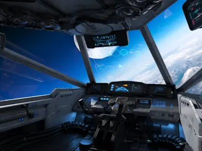 Spaceship Cockpit v3 3D model