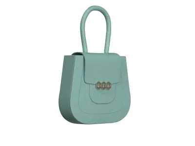 Mint Leather Flap Bag 3D model