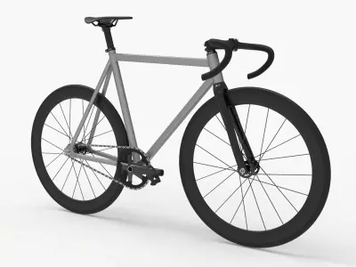 Mash geometry like fixed gear bike with SRAM Omnium and dropbar 3D model