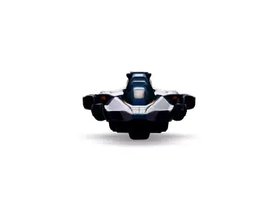 SciFi Dropship Shuttle 3D Model Low-poly 3D model purchase