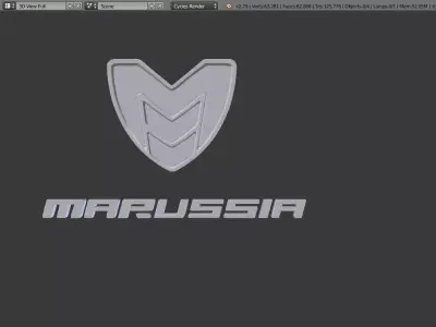 marussia logo 3D model buy