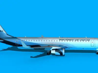Embraer Emb-190 Montgomery Air Charter 3D model