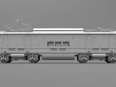 old locomotive train model only 3D model