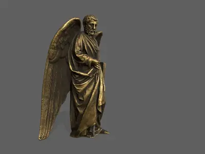 Old Man Statue Low-poly 3D model get